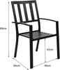 Patio Chairs Set of 4 Outdoor Dining Chairs Stackable Armchairs for Garden Yard