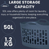 50L Flexible Laundry Basket Clothes Washing Bucket Laundry Plastic Flexi Tub