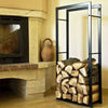 S/M/L Metal Firewood Fire Log Rack Wood Storage Rack Holder Indoor Outdoor Cover