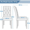Dining Room Chairs Set of 2/4/6 Faux Leather Kitchen Chair Set with Wooden Legs
