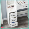 Vanity Dressing Table Set Makeup Desk Mirror & Stool Shelves 3 Color LED Lighted