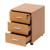 Mobile 3 Drawer Filing Cabinets Printer Stand Pedestal Lockable Office Cabinet