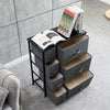 Fabric Cabinets Storage Unit Metal Frame Chest of Drawer Organiser Bedside Table