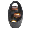 Garden Egg Shaped Cascading Water Feature Fountain Electric LED Pump Decor UK