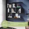 Black Book Shelves Wall Mounted Display Shelf Storage Rack Decorative Open Unit