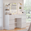 Gunji Big Dressing Table Adjustable LED Lights 3 Color Temperatures 7 Drawers