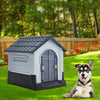 XL Weatherproof Pet House Plastic Dog Kennel Indoor Outdoor Animal Shelter +Door