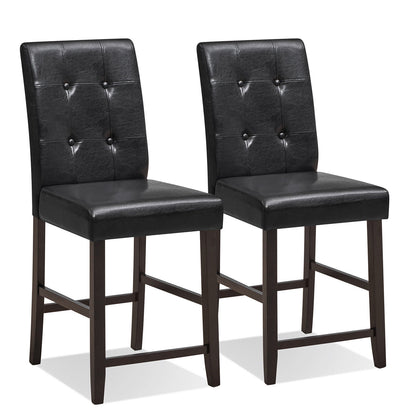 2X Counter Height Bar Stool Modern Pub Chairs Kitchen Dining Chair w/Footrest