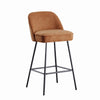2X Breakfast Bar Stools Thickened Pad Linen Dining Chairs for Counter Kitchen