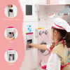 Kids Corner Kitchen Playset Pretend Wooden Play Kitchen Toy-Pink