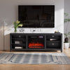 178cm TV Stand Unit Cabinet Recessed 23" Electric Fireplace with Storage Shelves
