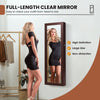 Wall/Door Mounted Jewelry Armoire Organizer Full-length Mirror Storage Cabinet