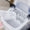 Ice Maker Counter Top for Home Electric Ice Cube Maker with Scoop & Basket Silve