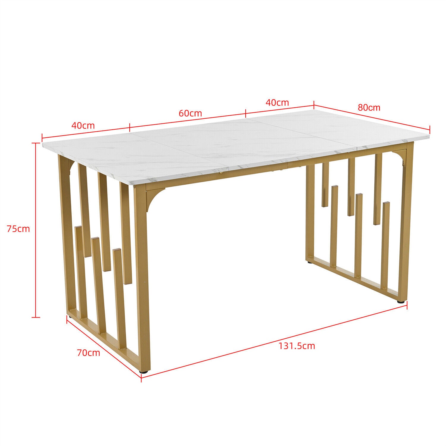 Mable Effect Mdf Modern Dining Table Rectangular Marble Effect MDF Table Top Kitchen Fu ...