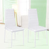 2 4 6 Kitchen Dining Room Chairs Dinning Chair PU Leather Padded Seats Metal Leg