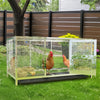 Stainless Steel Chicken Coop Poultry Duck Cage Rabbit Bird Cage House with Cover