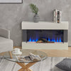 FIREPLACE WHITE MANTEL WALL MOUNTED ELECTRIC FIRE GLASS LED FLAME HEATER 51 52''