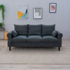 Panana Linen Fabric 2 & 3 Seater Sofa Couch with Wood Legs 3 Colours