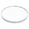 60cm Large Round Mirror Silver Metal Framed Wall Mounted Bathroom Makeup Mirror