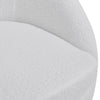 Teddy Velvet Swivel Accent Chair Tub Armchair Barrel Chair with Metal Ring White