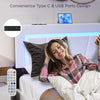 NEW STORAGE UPHOLSTERED BED FRAME 4FT6 DOUBLE WITH USB PORT & LED LIGHT,4 DRAWER