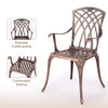 Bronze Bistro Set Outdoor Patio Garden Furniture Table & 2 Chairs Metal