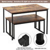 6Pcs Dining Table & Chairs Set Kitchen Furniture With Storage Bench Space-Saving