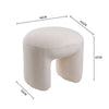 U Design Teddy Lamb Makeup Stool Small Pouffe Soft Footstool Bedroom Rest Chair