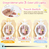 Kids Vanity Set Makeup Dressing Table Set w/Adjustable Brightness-White