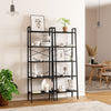 Ladder Shelf Bookcase Unit Stand 5 Tier Steel Frame Display Storage Shelving
