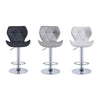 Set of 2 Bar Stools Kitchen Swivel Gas Lift Stools Dining Breakfast Pub Chair