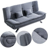 Double Sleeper Couch Bed Seat 3 Seater Sofa bed Recliner Fabric Sofa Bed Grey