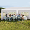 3*9m 5-Sided Iron PE Cloth Spiral Pipe Pergola Canopy Patio Gazebo Play Tent