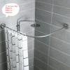 Shower Curtain Rail Pole Non Rust U L Shape Adjustable Corner Shower Rail