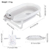 Foldable Portable Baby Bath Tub for Toddler with Baby Cushion For 0-3 years Blue