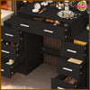 Dressing Table with LED Mirror Modern Makeup Desk Vanity Table Set + 8 Drawers