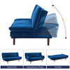 3 Seater Navy Blue Velvet Sofa Bed - Mondaine