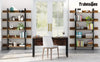 Rustic Wood Bookcase Bookshelf 5 Tier Industrial Storage Display Shelving Unit