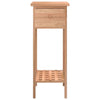 Side Table with Drawer 25x25x60cm Solid Wood Walnut P7Q9