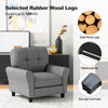 Tufted Upholstered Living Room Chair Reading Armchair w/ Cushion