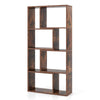 120 CM High Bookcase Floor Standing Open Display Shelving Rustic Brown