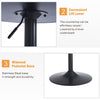 2x PU Leather Bar Stools&Round MDF Top Chromed Base Bar Table Height Adjustable
