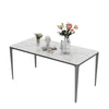 XXL Rectangular Marble Kitchen Dining Table Elevated Aluminum Frame Dinner Table