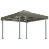 Gazebo with LED String Lights 300x300 cm Taupe Aluminium vidaXL