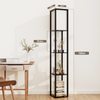 Floor Lamp Free Standing Wood 3-Tier Storage Shelf Reading Bedroom Living Room