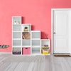 White Storage Cube 2-5 Shelf Bookcase Wooden Display Unit Organiser Furniture