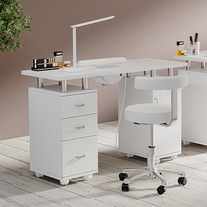 Manicure Nail Table Bar Technician Storage Desk w/Extractor Fan Dust Collector