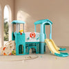 8IN1 Kids Double Slide Castle Climber Set Outdoor Playcentre Basketball/Football