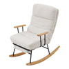 Lazy Rocking Chair Adjustable Recliner Rocking Sofa Nursing Armchair w/ Footrest