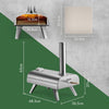 Pizza Oven Outdoor – For Tabletop with Stone Included – Stainless Steel, Pellet
